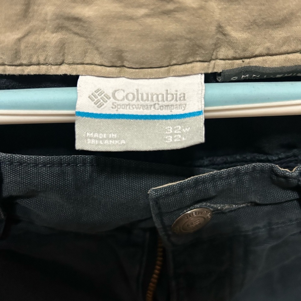 Columbia omni-shield blue mid rise straight leg 100% cotton pants
